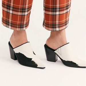 NEW Free People Jeffrey Campbell Black White Mule